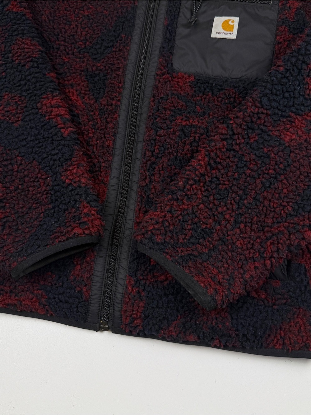 Carhartt WIP Prentis Liner Full Zip Sherpa Fleece Jacket Small - Picture 3 of 12